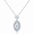 14k White Gold 3/4ct TDW Diamond Necklace (G H, I1 I2 