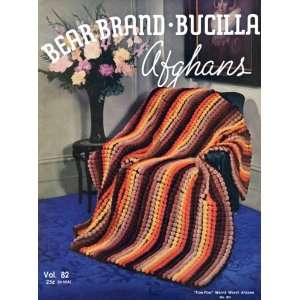 Bear Brand & Bucilla #82 c.1935   Depression Era Afghans in Full Color 