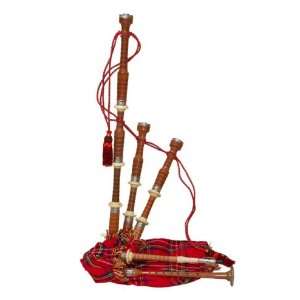  Cocus Wood Bagpipes w/Engr Ferrules, Imitation Ivory 