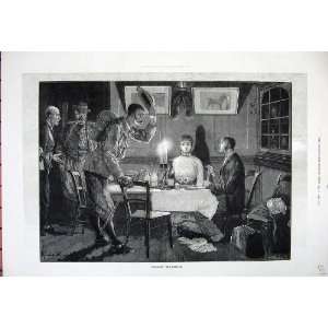   1881 Woodville Fine Art Men Woman Dinner Romance Print: Home & Kitchen