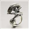 Alien VS Predator AVP 925 Sterling Silver Men`s Ring 2B040  