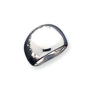   Gift Sterling Silver Polished Cigar Band Ring Size 7.00: Jewelry