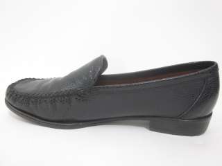   black lizard texture leather loafers with a wood heel and rubber sole