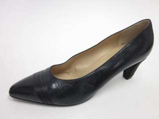 VINT BRUNO MAGLI Navy Leather Pointed Toe Pumps Sz 10  
