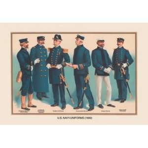 Navy Uniforms 1899 #1 24X36 Giclee Paper 