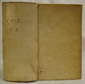 HOLY BIBLE NEW TESTAMENT Greek German 1732 ORIGINAL VELLUM BINDING 