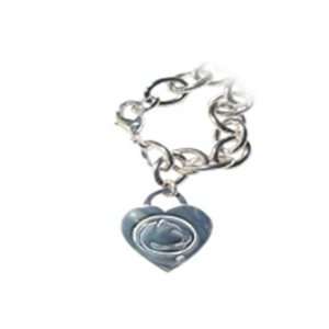  Penn State University Tiffany Style Heart Tag Bracelet 