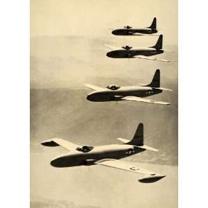  1947 Print P 80 Lockheed Shooting Star Military Planes 