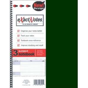  ExactNotes 3 Subject Notebook
