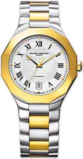 NEW BAUME & MERCIER RIVIERA AUTOMATIC GOLD WATCH 8598  