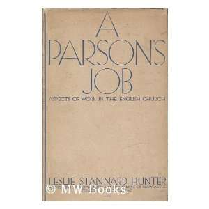   job Aspects of work in the English church Leslie Hunter Books