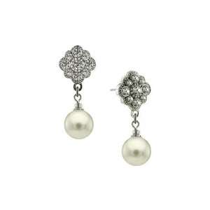    Amore Dazzling Pearl Drop Earrings by 1928 Jewelry 