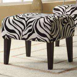 Decor Zebra Print Lounge Chair and Ottoman Set  