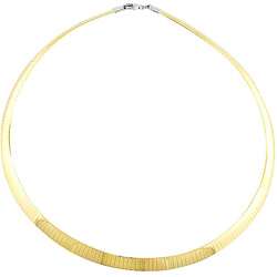 14k Gold Reversible Flat Omega Necklace  