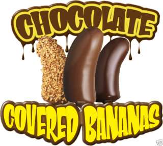 Chocolate Covered Bananas Concession Decal 14 Food  