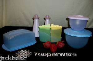 Tupperware PASTEL Impressions Bowls Butter Condiments +  