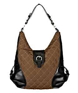 Sydney Love Quilted Twill Brown Hobo Bag  Overstock
