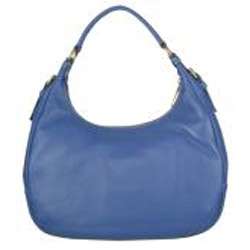 Prada BR4311 Blue Leather Hobo Bag  Overstock