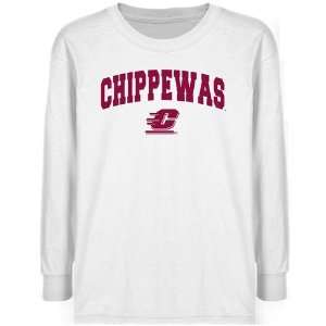 Central Michigan Chippewas Youth White Logo Arch T shirt   