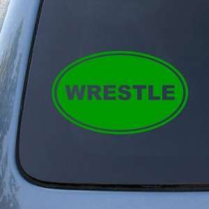  WRESTLE EURO OVAL   WWE WWF UFC   Vinyl Car Decal Sticker 
