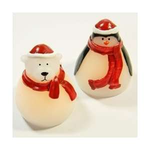  LED Wax Polar Bear and Penguin Candles, 2 Pack: Home & Kitchen
