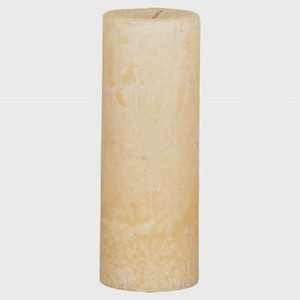  3 Distressed 100 Hour Pillar Candle Vanilla Ivory White 