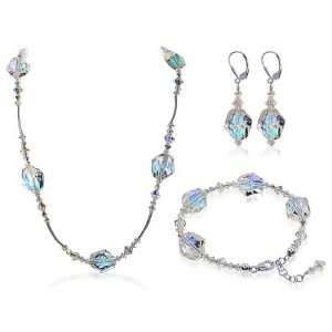  20 inch Necklace Jewelry Set Made with Swarovski Elements: Jewelry