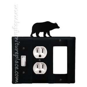    Wrought Iron Bear Triple Switch/Outlet/GFI Cover