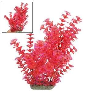  Como 11.4 High Red Leaf Plastic Aquatic Plant Ornament 
