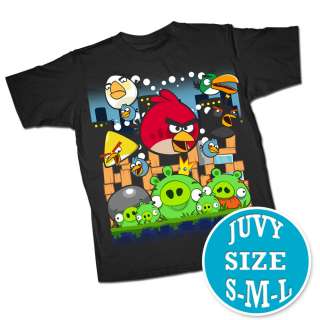   Birds Angriest Attack Kids T Shirt Licensed Juvy Size 4 To 7  