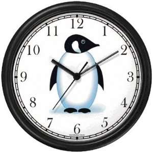  Penguin Cartoon   JP Wall Clock by WatchBuddy Timepieces 