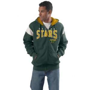  Dallas Stars Color Block Full Zip Fleece Hooded Sweatshirt 