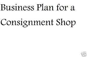 Business Plan for a Consignment Shop  