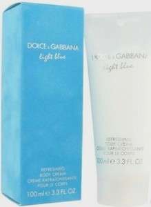 Dolce & Gabbana Womens Light Blue Body Cream 3.3oz NIB  