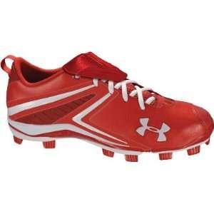 Under Armour Womens Glyde II Red Molded Cleat   Size 12   Rubber 