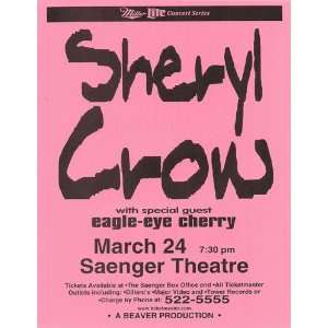  Sheryl Crow New Orleans Original Concert Poster