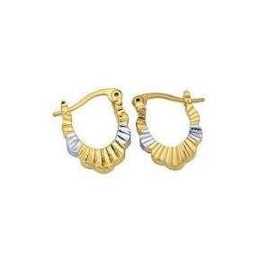  Two Tone Silver & Gold Tone Lace Earrings: Jewelry