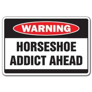   ADDICT Warning Sign game funny team signs Patio, Lawn & Garden