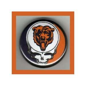  Chicago Bears Logo Grateful Dead 1 Inch Button b 
