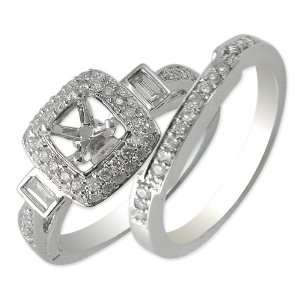  0.67 cttw Natural White Round and baguette Diamonds (SI 