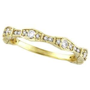  Anniversary Ring Band in 14k Yellow Gold (0.38 ctw): Allurez: Jewelry