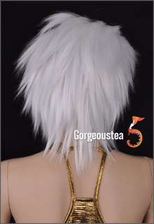 GW440 White Gothic Style Allure Layer Short Hair Wig  