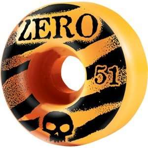  Zero Skull Stencil Tiger 51mm Orange Black Skate Wheels 