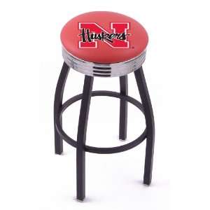  University of Nebraska 25 Single ring swivel bar stool 