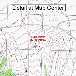 USGS Topographic Quadrangle Map   Lages Station, Nevada (Folded 