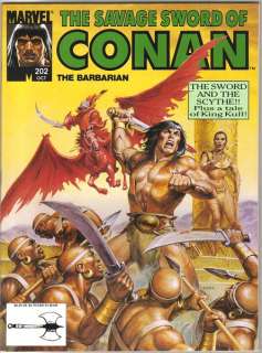 The Savage Sword of Conan Magazine #202 Marvel 1992 VF+  