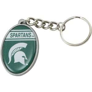 Michigan State Spartans Oval Keychain:  Sports & Outdoors