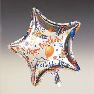 Prismatic Birthday Metallic Balloon Star (12pks Case)  