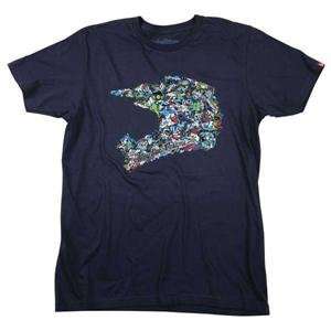  Troy Lee Designs Puzzled T Shirt   Small/Navy Automotive
