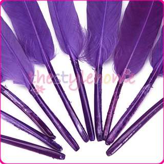 50pc Goose Feather 4 6inch Art Home Deco Craft Millinery DIY 5 Colors 